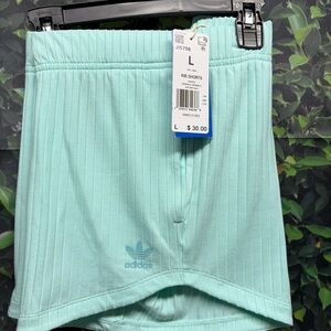 Adidas Aqua Ribbed Shorts girls size large new with tags
